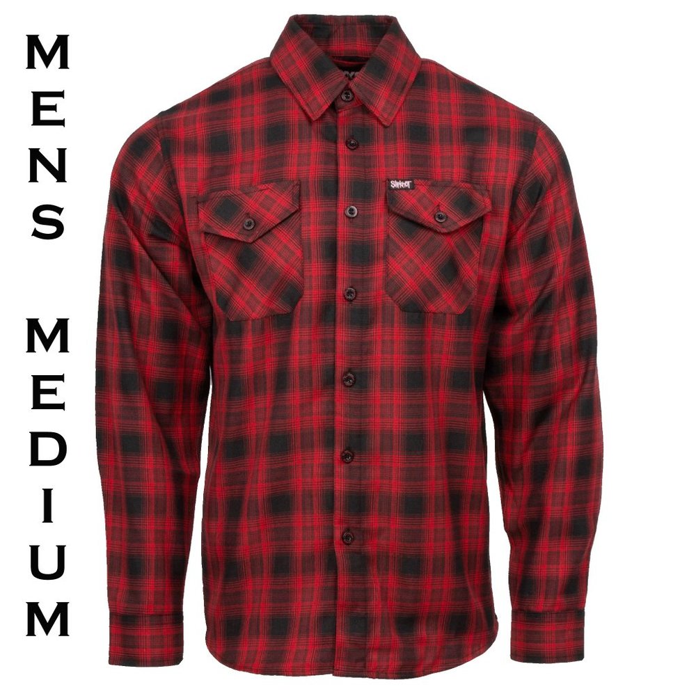 DIXXON Red and Black Plaid Casual Button Down Shirt